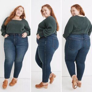 NWT Madewell 9" High-Rise Skinny Jeans in York Wash: Rip and Repair Edition Deni